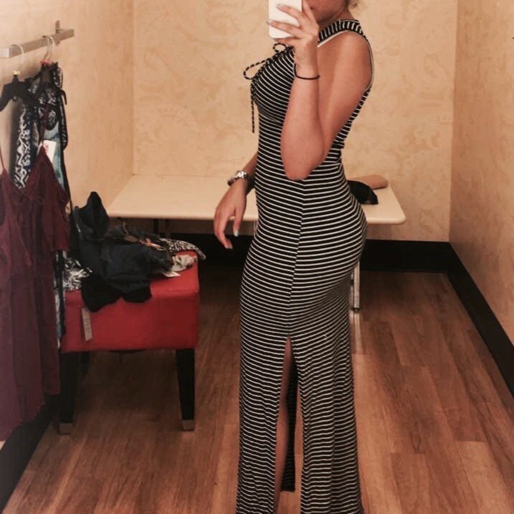 Sans souci stripe sundress with slit